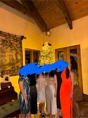 Orange Dress. Perfect Cocktail Attire